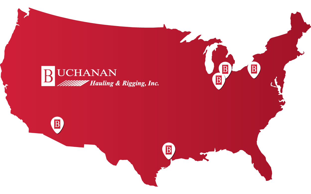 Buchanan Hauling and Rigging has locations and terminals across the entire United States for drivers to work out of.